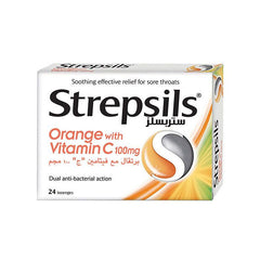 Strepsils Orange With Vitamin C (24 Lozenges)