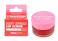 Face Facts Sweet Strawberry Soft Sugar Lip Scrub Gentle Exfoliation (10g)
