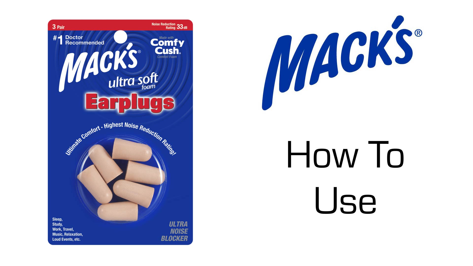 Mack's Earplugs (3 Pairs)