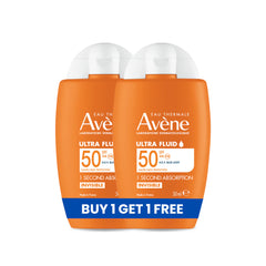 Buy 1 Get 1 FREE: Avène Ultra Fluid Invisible SPF50+ Sunscreen 50ml - Ultra Light