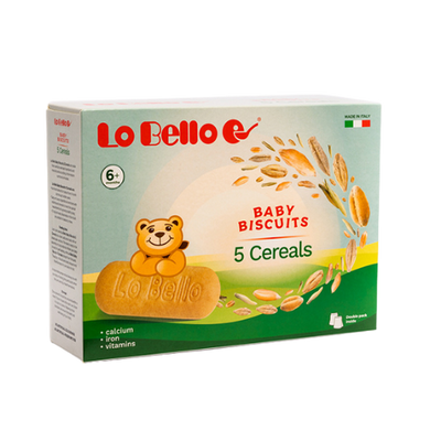 Lo Bello Baby Biscuits 5 Cereals 6+Months