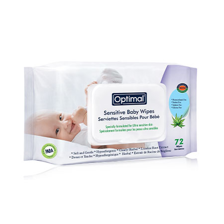 OPTIMAL SENSITIVE BABY WIPES LICORICE EXTRACT