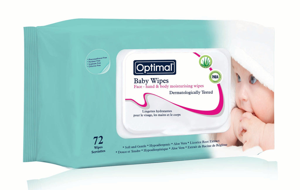 OPTIMAL BABY WIPES FACE HAND AND BODY ,OISTURIZING WIPES
