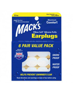 Mack's Earplugs (6 Pairs)